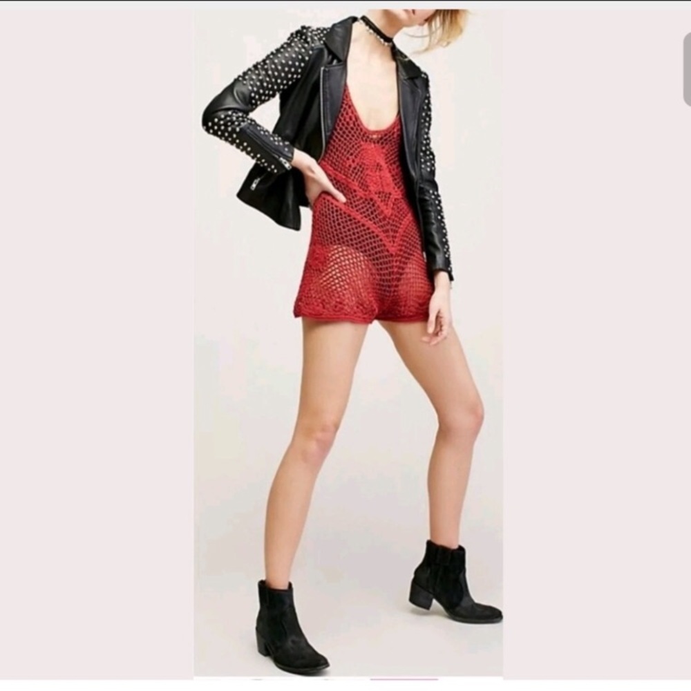 Free people Bali festival crochet romper